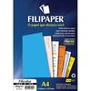 PAPEL FILICOLOR A4 AZUL 50 FOLHAS 180G FILIPAPER CLASSICS