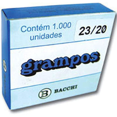 GRAMPO GALVANIZADO 23/20 CAIXA COM 1000 UNIDADES - BACCHI - comprar online