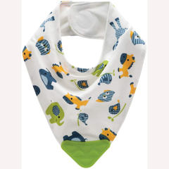 BANDANA BABY ZOO COM MORDEDOR VERDE - BUBA - comprar online