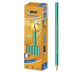 LAPIS PRETO BIC EVOLUTION REDONDO VERDE 12 UN