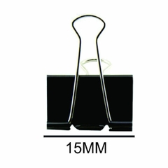 BINDER CLIPS 15MM PRETO 60UN - JOCAR - comprar online