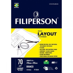 BLOCO LAYOUT A-4 COM MARGEM 50 FLS - FILIPERSON - comprar online