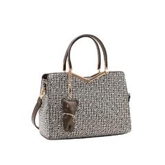 BOLSA MINI MONOGRAMA SATCHEL NATURAL - CHENSON