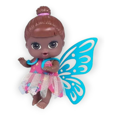 BONECA BABYS COLLECTION MINI FADA NEGRA - SUPER TOYS