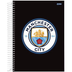 CADERNO 10X1 160F MANCHESTER CITY - JANDAIA - Mei-Mei Papelaria - Sempre Presente com Você