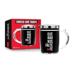 CANECA PLASTICA INOX QUE NAO FALTE CAFE 450ML - BRASFOOT - comprar online