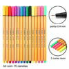 KIT CANETA STABILO POINT 88 FINELINER 0.4MM 15 CORES (5 NEON) - comprar online