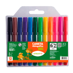 CANETA HIDROGRAFICA JUMBO 12 CORES - LEO E LEO