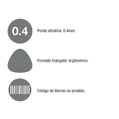 CANETA HIDROGRAFICA FINE PEN 0.4 48 CORES - FABER CASTELL
