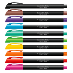 CANETINHAS BRUSH SUPERSOFT 10 CORES - FABERCASTELL - comprar online