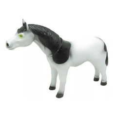 CAVALO DE BRINQUEDO INFANTIL BRANCO COLEÇÃO ANIMAL FAZENDA