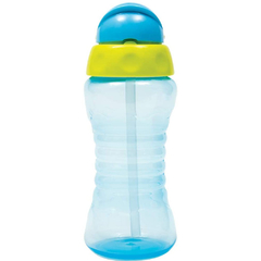 GARRAFINHA FRESH AZUL 300ML COM CANUDO EM SILICONE - BUBA - comprar online