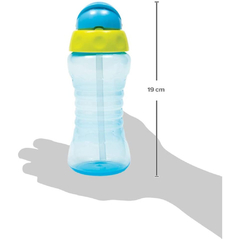 GARRAFINHA FRESH AZUL 300ML COM CANUDO EM SILICONE - BUBA - Mei-Mei Papelaria - Sempre Presente com Você