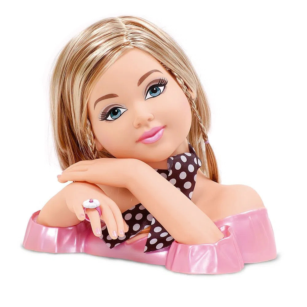 Busto Boneca Barbie Para Pentear E Maquiar Vem Com Maquiagem