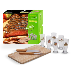 CONJUNTO CHURRASCO COM 9 PEÇAS - TOP LINE