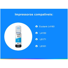 REFIL PARA ECOTANK T504 CIANO - EPSON - Mei-Mei Papelaria - Sempre Presente com Você