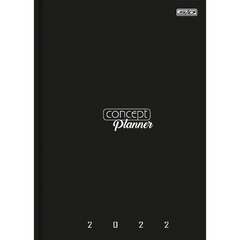 AGENDA PLANNER ANUAL 2022 COSTURADO CONCEPT PRETO 14x20,5cm