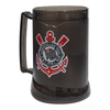 CANECA CORINTHIANS 400ML PRETO ESCUDO GEL CONGELANTE - Mei-Mei Papelaria - Sempre Presente com Você