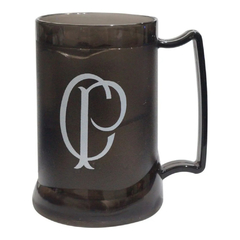 CANECA CORINTHIANS 400ML PRETO ESCUDO GEL CONGELANTE - comprar online