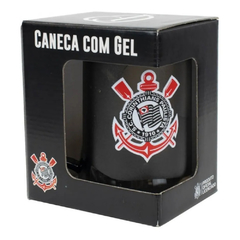 Imagem do CANECA CORINTHIANS 400ML PRETO ESCUDO GEL CONGELANTE