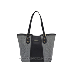 BOLSA FEMININA DE OMBRO TEXTURIZADO PRETO - CHENSON