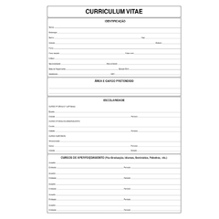 BLOCO CURRICULUM VITAE SEM FOTO 50F - SAO DOMINGOS - comprar online