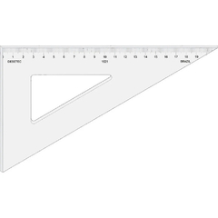 ESQUADRO ACRILICO DE 60° GRAUS 21CM COM ESCALA - TRIDENT