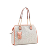 BOLSA FEMININA DE OMBRO MONOGRAMA FUN COLORS BEGE - CHENSON