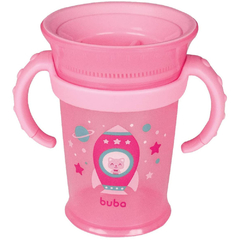 COPO DE TREINAMENTO 360 C/ ALÇA REMOVIVEL 210ML ROSA - BUBA - comprar online