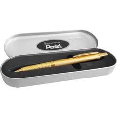 CANETA METAL LUXO COM ESTOJO ENERGEL DOURADA BL407X-A PENTEL - comprar online