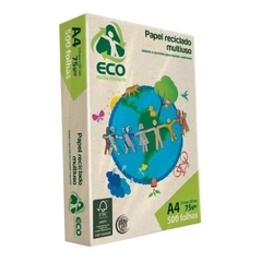 PAPEL SULFITE RECICLADO MULTIUSO A4 75g 500 FOLHAS ECO MILLENNIUM - JANDAIA