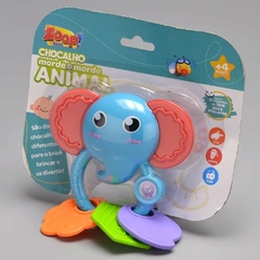 CHOCALHO MORDE MORDE ANIMAL ELEFANTE - ZOOP TOYS - comprar online