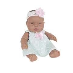 BONECA NEGRA COLEÇÃO BABY JR. BEBEZINHO VESTIDO - COTIPLÁS - comprar online