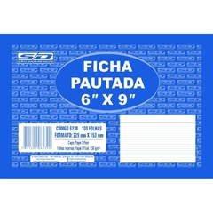 FICHA PAUTADA 6X9 100 FOLHAS 229MM X 153MM - SAO DOMINGOS