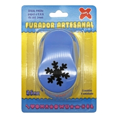 FURADOR ARTESANAL DE E.V.A 25CM FLOCO DE NEVE MAKE+