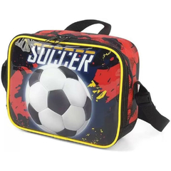 KIT MOCHILA COM RODINHA FUTEBOL LANCHEIRA E ESTOJO - LUXCEL - loja online