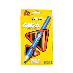 LAPIS DE COR TRINGULAR GIGA 12 CORES ECOLE - comprar online