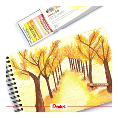 GIZ PASTEL 25 CORES OLEOSO - PENTEL - comprar online