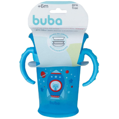 COPO DE TREINAMENTO 360 C/ ALÇA REMOVIVEL 210ML AZUL - BUBA - Mei-Mei Papelaria - Sempre Presente com Você