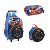 KIT MOCHILA RODINHA LANCHEIRA ESTOJO HOT WHEELS-LUXCEL