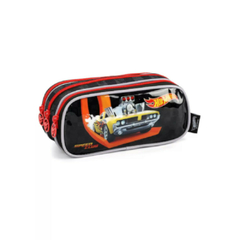 KIT MOCHILA RODINHA LANCHEIRA ESTOJO HOT WHEELS-LUXCEL