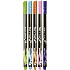 CANETA HIDROGRAFICA BIC INTENSITY 0.4MM 5 CORES - Mei-Mei Papelaria - Sempre Presente com Você