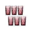 JOGO DE COPOS DIAMANTE LILAS 6 COPOS DE VIDRO 350ML - CLASS HOME - comprar online