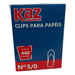 CLIPES PARA PAPEL GALVANIZADO 3/0 LINHA LEVE KAZ CAIXA 440un - comprar online