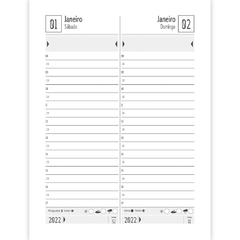 AGENDA EXECUTIVA ANUAL 2022 COSTURADA PRETA 13,8x20,6cm - comprar online