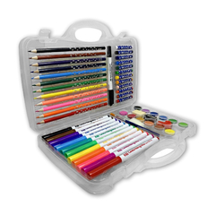 MALETA KIT ESCOLAR ARTISTICO 54PCS - KAZ na internet