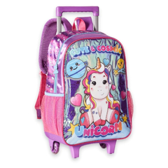 KIT MOCHILA RODINHA LANCHEIRA ESTOJO UNICORNIO - CLIO - comprar online