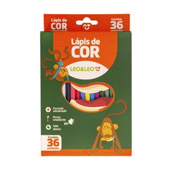 LAPIS DE COR RESINA SEXTAVADO ESTOJO COM 36 CORES - LEO&LEO