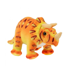 PELUCIA BRINQUEDO DINISSAURO LARANJA 26cm TRICERATOPS FOFY