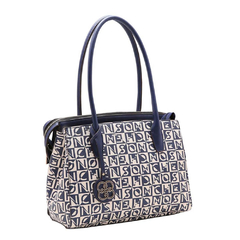 BOLSA FEMININA DE MÃO MONOGRAMA AZUL MARINHO - CHENSON